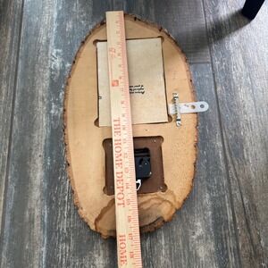Rusty Clock Texture Wall Decor | Vintage Rustic Live Edge Wood Slab Wall Clock Wolf Picture ...